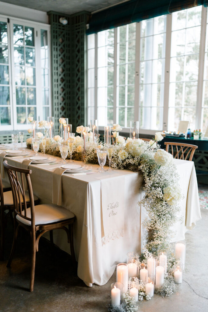 Rhode Island Wedding Photographer | Newport Wedding Photography Caprio Captured | Dusty blue table setting