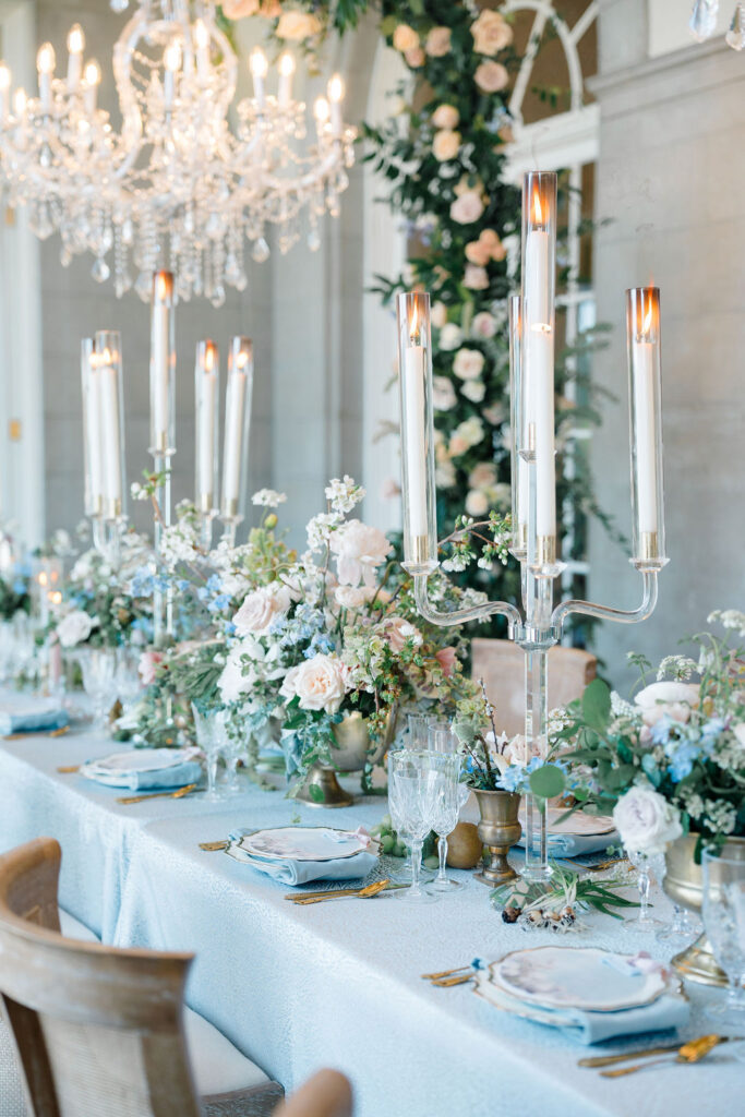 Aldrich Mansion Wedding | Candlelit table set up at Aldrich Mansion