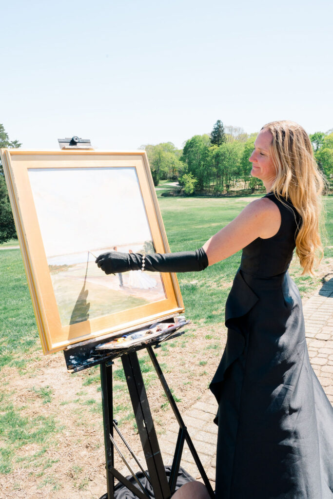 Aldrich Mansion Wedding | Live painter at Aldrich Mansion